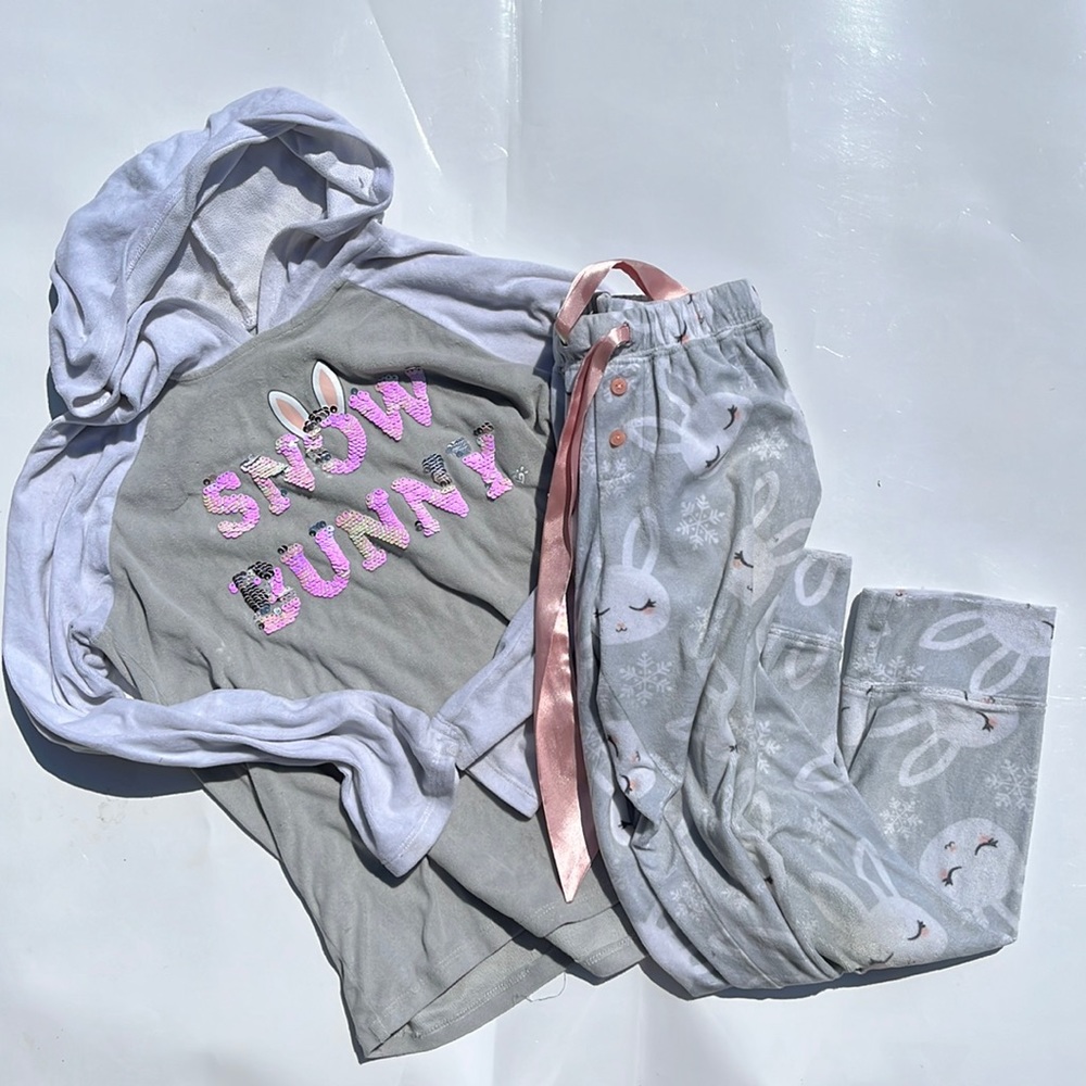 Girls bunny winter pjs